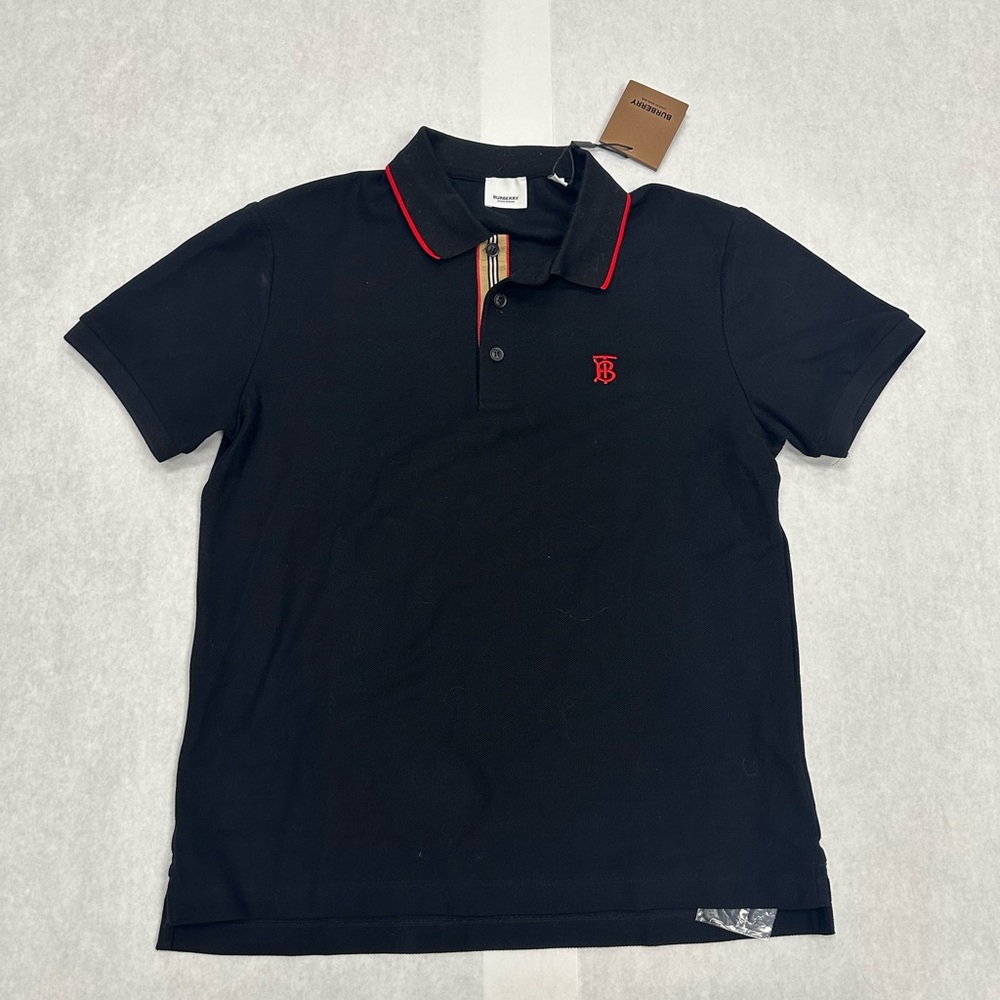Burberry BLACK and RED polo shirt